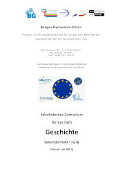 Curriculum Geschichte S1