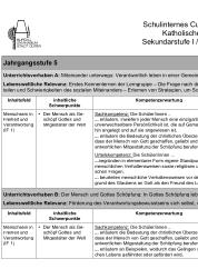 Curriculum Katholische Religionslehre S2