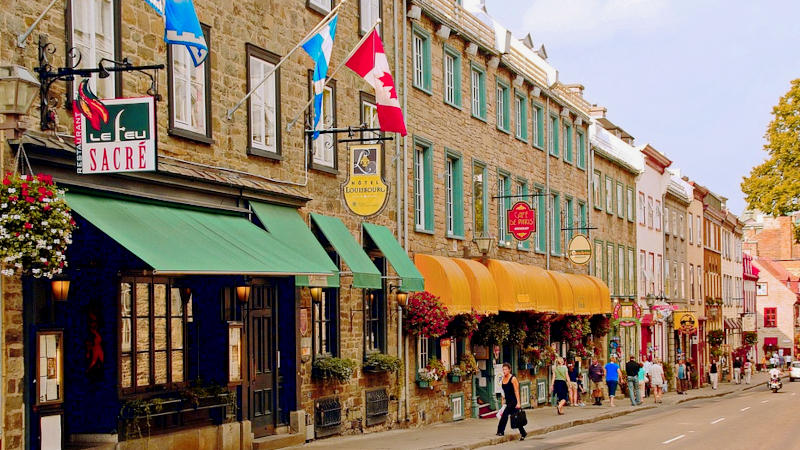 Straßenszene in Québec, Kanada
